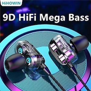 3.5mm 9D HiFi Wired Headphones With Bass Earbuds Stereo Earphones Music Headphones Sport Earphones Gaming Headset With Mic Lightinthebox