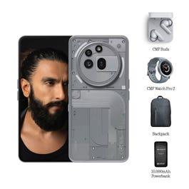 Nothing Phone 3A Pro 5G Smartphone, Grey, 256 GB