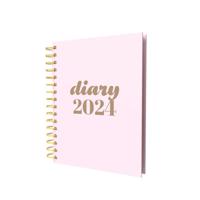 Collins Debden Scandi Calendar Year 2024 A5 Day-To-Page Journal (With Appointments) - Pink