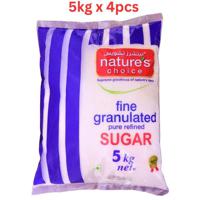 Natures Choice Fine Granulated Sugar 5 kg Pack Of 4 (UAE Delivery Only)