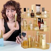 Corner Bathroom Counter Organizer Bathroom Countertop Shelf Makeup Organizer for Vanity Perfume Tray for Corner Storage Lightinthebox - thumbnail