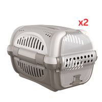 Georplast Rhino Pet Carrier - Grey (Pack of 2)
