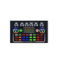 F009 Audio Mixer Live Sound Card and Audio Interface with DJ Mixer Effects and Voice Changer Podcast Production Studio Equipment Lightinthebox