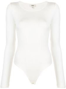 AGOLDE fine knit longsleeved bodysuit - White