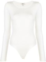 AGOLDE fine knit longsleeved bodysuit - White