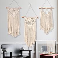 Cottoncube Wall Hanging Woven Tapestry Wall Decor Beautiful Geometric Wall Art for Living Room Home Off-White Lightinthebox