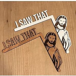 Presents Gift Idea, Jesus Christ Sculpture Wall Accent I Saw That Desk Scene Decoration Door Frame Modern Home Decor for Home Wooden Decoration miniinthebox
