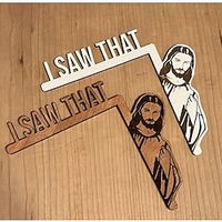 Presents Gift Idea, Jesus Christ Sculpture Wall Accent I Saw That Desk Scene Decoration Door Frame Modern Home Decor for Home Wooden Decoration miniinthebox - thumbnail