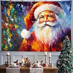 Christmas Santa Hanging Tapestry Wall Art Large Xmas Tapestry Mural Decor Photograph Backdrop Blanket Curtain Home Bedroom Living Room Decoration Lightinthebox