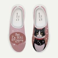 Women Sneakers Print Shoes Plus Size Flyknit Shoes Walking Sporty Casual Outdoor Daily Mesh Breathable Comfortable Pink Blue Green Slogan Summer Spring Fall Lightinthebox - thumbnail