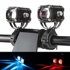 2 Pack Motorcycle Driving Lights 20W Amber White Fog Lights 4 Modes LED Pods Spotlight Universal  Offroad Lights for Motorcycle Truck Car Boat Auxiliary Lights miniinthebox