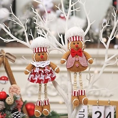 Christmas Decorations Gingerbread Man, Wooden Legs Pendant, Festive Window Decoration Pendant,Creative Bell Old Man Pendant Christmas Tree Small Pendant Crystal Orb Hanging miniinthebox Christmas Decorations Gingerbread Man, Wooden Legs Pendant, Festive Window Decoration Pendant,Creative Bell Old Man Pendant Christmas Tree Small Pendant Crystal Orb Hanging miniinthebox