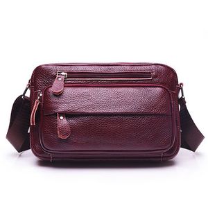Women Genuine Leather Multi-Pocket Crossbody Bags