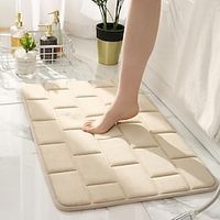 Bathroom Bath Mat,Non-Slip Carpets In Wash Basin Bathtub Side Floor Rug Shower Room Doormat Memory Foam Pad Gift for Family miniinthebox - thumbnail