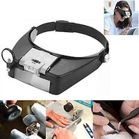 Headband Magnifier Led Light Head Lamp Magnifying Glass Jeweler Loupe With Led Lights 1.5X/3X/8.5X/10X miniinthebox - thumbnail