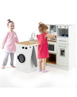 Cost Way 2 Pieces Wooden Kids Kitchen Playset with Light and Sound