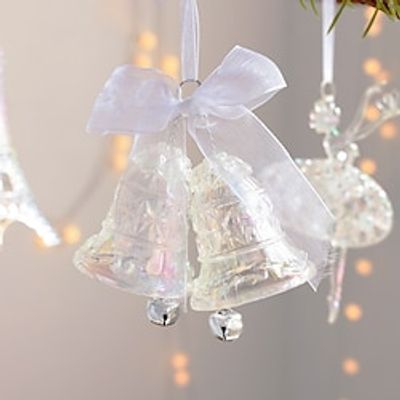 Acrylic Snowflake Flakes Christmas Tree Decorations 3d Snowflake Pendants Fantasy Crystal Christmas Pendant Christmas Outfit Lightinthebox