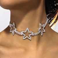 Choker Necklace Rhinestones Women's Elegant Artistic Classic Star Wedding Geometric Necklace For Wedding Party Lightinthebox