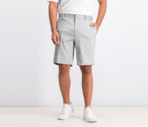Mens Stretch Linen Shorts  Grey