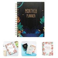 Double Wire Binding Planner Thick Paper Planner A5 2024 Monthly Planner Twin-wire Binding Ink-proof Thick Paper Portable Hardcover Journal for Time miniinthebox - thumbnail