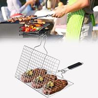 Grill Accessories, Fish Grill Basket, Grill Basket Stainless Steel with Portable Removable Handle, Portable Grilling Rack for Vegetables Steak, Heavy Duty, Large BBQ Basket Lightinthebox