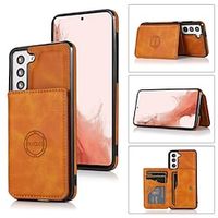 Phone Case For Samsung Galaxy Wallet Card S22 Ultra Plus S21 FE S20 A72 A52 A42 Note 10 with Stand Shockproof Card Holder Slots Solid Colored PU Leather miniinthebox - thumbnail