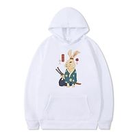 Inspired by warrior Rabbit Hoodie Cartoon Manga Anime Front Pocket Graphic Hoodie For Men's Women's Unisex Adults' Hot Stamping 100% Polyester Casual Daily Lightinthebox - thumbnail