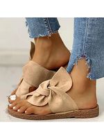 Flat non-slip bow sandals - thumbnail