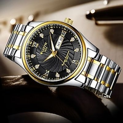 Men Quartz Watch Minimalist Sports Business Wristwatch Luminous Calendar Waterproof Stainless Steel Watch Lightinthebox
