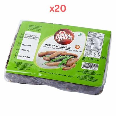 Double Horse Tamarind Seedless 500gm Pack of 20