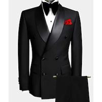 Black White Men's Wedding Prom Suits Solid Colored 2 Piece Formal Tailored Fit Single Breasted One-button 2024 Lightinthebox - thumbnail