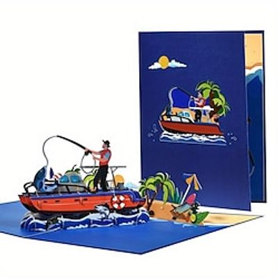 3D Pop Up Greeting Card Happy Father's Day, Dad's Birthday, Handmade Cards For Husband Boyfriend 1 PC Lightinthebox