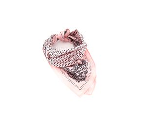 Womens Printed Scarf Dimension: 47 L x 47 H cm  Pink