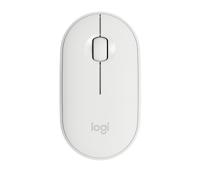 Logitech 910-005716 Pebble Wireless Mouse Off White with Bluetooth or 2.4 GHz Receiver Silent/Slim/Quiet Click for Laptop/iPad/PC and Mac