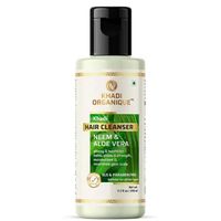 Khadi Organique Neem & Aloe vera Hair cleanser (SLS & Paraben free) 210ml