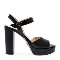 Leather platform sandals - thumbnail