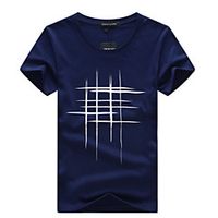 Men's T shirt Other Prints Curve Geometry Print Long Sleeve Casual Tops Basic Fashion White Black Blue miniinthebox - thumbnail
