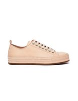 Ann Demeulemeester Beige Leather Low-Top Sneakers