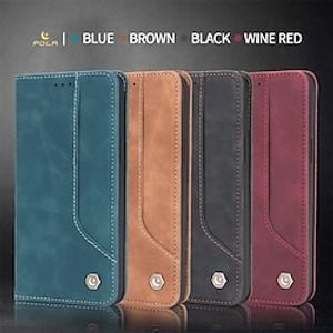 Phone Case For Apple iPhone 15 Pro Max Plus iPhone 14 Pro Max Plus 13 12 11 Mini X XR XS 8 7 Leather Bumper Frame Full Body Protective Four Corners Drop Resistance Solid Color TPU PU Leather miniinthebox