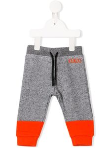 Kenzo Kids colour-block logo track pants - Grey