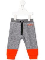 Kenzo Kids colour-block logo track pants - Grey