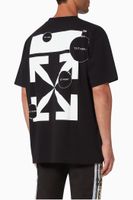 "CUT HERE" Arrows Oversized Cotton T-Shirt "CUT HERE" Arrows Oversized Cotton T-Shirt