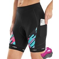 21Grams Women's Cycling Shorts Bike Padded Shorts  Chamois Bottoms Mountain Bike MTB Road Bike Cycling Sports Graphic 3D Pad Breathable Quick Dry Moisture Wicking Black Blue Spandex Clothing Apparel Lightinthebox