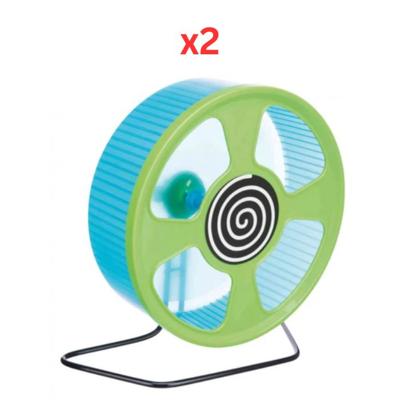 Trixie Exercise Wheel For Small Pets - Green 20Cm (Pack Of 2) Trixie Exercise Wheel For Small Pets - Green 20Cm (Pack Of 2)