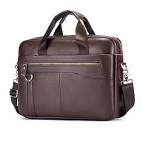 Men's Handbag Laptop Bag Cowhide Outdoor Daily Large Capacity Durable Black Brown Lightinthebox