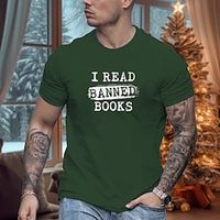 Letter Print Black White Green T shirt Tee Men's Graphic Cotton Blend Shirt Sports Classic Shirt Short Sleeve Comfortable Tee Sports Outdoor Holiday Summer Fashion Designer Clothing S M L XL XXL XXXL Lightinthebox - thumbnail