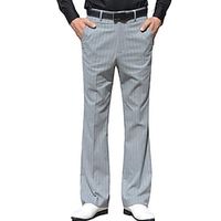 Men's Dress Pants Flared Pants Trousers Suit Pants Print Button Pocket Stripe Comfort Breathable Outdoor Daily Going out Fashion Casual Grey miniinthebox - thumbnail