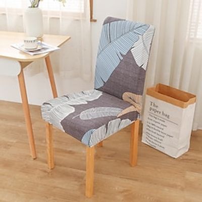 Dining Chair Cover Stretch Chair Seat Slipcover Suede Water Repellent Soft Plain Solid Color Durable Washable Furniture Protector For Dining Room Party miniinthebox