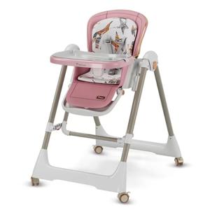 Teknum 5-IN-1 Swing With High Chair With Lockable wheels - Pink TK_HC3_PI