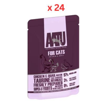 Aatu Chicken & Quail Wet Cat Food 85g Pack Of 24